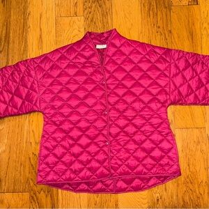 Joan Rivers Fuchsia Quilted Puffer Jacket